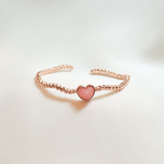 เครื่องประดับ Rock Me Jewelry รุ่น  Heart Beat Bangle ทองเหลือง ประดับพลอย