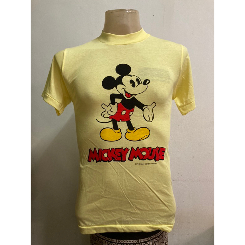 เสื้อยืด ลายมิกกี้เมาส์หน้าหลัง  สไตล์วินเทจ