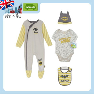 (พร้อมส่ง 0-3M) ชุดบอดี้สูท เด็ก Bodysuit Batman เซ็ท4 ชิ้น ชุดเด็กแรกเกิด ชุดเด็กอ่อน สินค้าแท้ primark UK