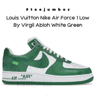 รองเท้า Louis Vuitton Nike Air Force 1 Low By Virgil Abloh White Green 🌵🌈🔥 สินค้าพร้อมกล่อง