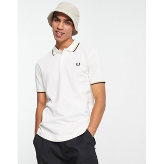 Fred Perry Twintip Polo Shirt in Cream