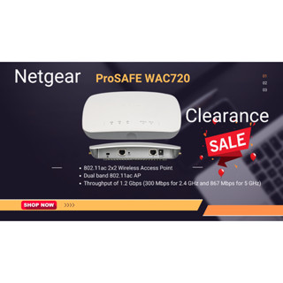 Netgear ProSAFE Business 2x2 Dual Band 802.11ac Wireless Access Point (WAC720)  (ล้างสต็อก-สินค้ายังไม่ใช้งาน)