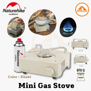 Naturehike Mini Gas Stove #Khaki เตาแก๊สพกพาใช้แก๊สกระป๋องยาว