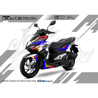 สติ๊กเกอร์แต่งลายรถ Honda Click 160 2023 ลาย Rx-160R