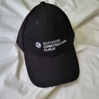 Autodesk construction cloud cap hat หมวก หมวกแก๊บ สีดำ ปรับได้ มีสายปรับ ACC