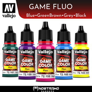 VALLEJO : FLUO GAME COLOR สีอะคริลิค Acrylic paint Red-Orange-pink-purple 17ml.