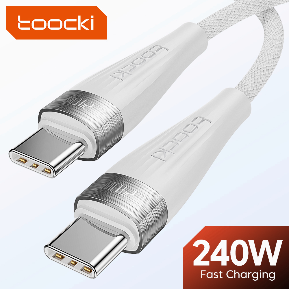 Toocki สาย USB C ถึง USB C 240W 100W 60W PD3.1 QC4.0 Fast Charger สายชาร์จแล็ปท็อปสำหรับแล็ปท็อป Sam