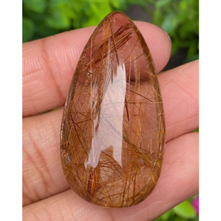 ไหมนาค ควอตซ์ Rutilated Quartz 60.50 กะรัต Cts.พลอยแท้ อัญมณีมงคลประจําวันเกิด เครื่องประดับพลอย