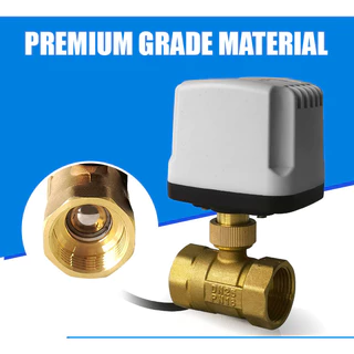 บอลวาล์วไฟฟ้า กันน้ำ ไม่ลดแรงดัน 3 สาย 2สาย 220V 12V 24V 1/2" - 2" อัตโนมัติ Electric ball valve