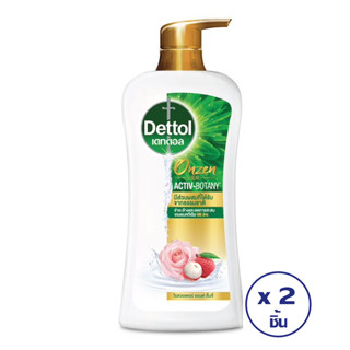 [ทั้งหมด 2 ชิ้น] DETTOL เดทตอล ออนเซ็น แอคทีฟ-โบทานี่ เจลอาบน้ำ กลิ่นโรสวอเตอร์ แอนด์ ลิ้นจี่ ขนาด 450 กรัม