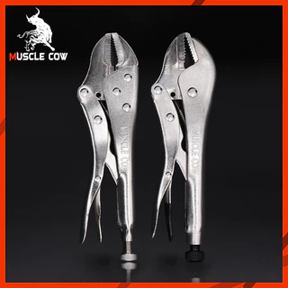 MUSCLE COW คีมล็อค คีมล็อคของแท้ ปากตรง ปากโค้ง ขนาด 10 นิ้ว คีมล๊อก