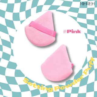 (พร้อมส่ง) พัฟกำมะหยี่ สามเหลี่ยม ขนไฟเบอร์พัฟแป้งฝุ่นขนละเอียดนุ่ม เกลี่ยแป้งได้เรียบเนียน setting powde puff