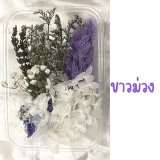 ดอกไม้แห้งจัดเซ็ตไม่ระบุชนิดสำหรับงานประดิษฐ์ พร้อมส่ง