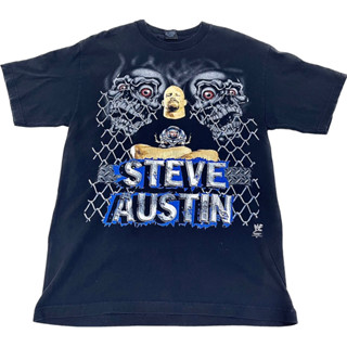 WWF Stone Cold Steve Austin T-Shirt Black Professional Hardcore Wrestler Attitude Era