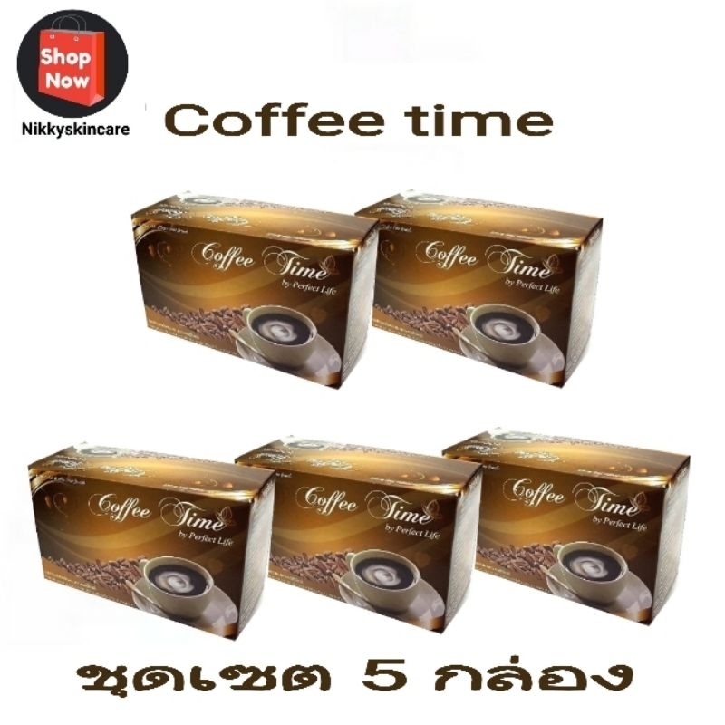 🌺พร้อมส่ง🌺Pefect Life/กาแฟคอฟฟี่ไทม์ Coffee Time (5กล่อง*15 ซอง)+5 ซอง