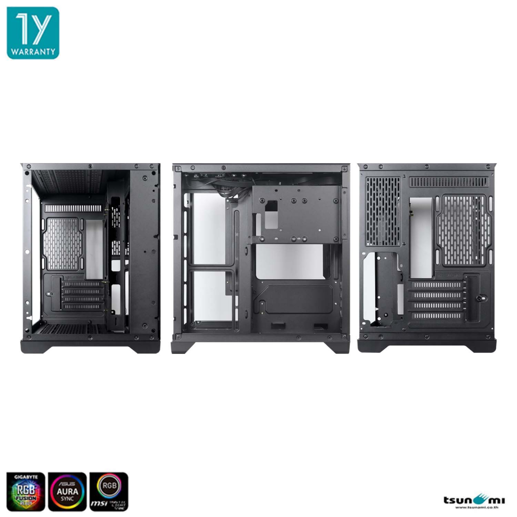 เคสคอมพิวเตอร์ Tsunami Coolman Mini Vision ARGB Panorama Tempered Glass  M-ATX Gaming Case รับประกัน 1 ปี - รูปที่ 5