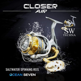 CLOSER AIR SW รอกจิ๊กสปิน สำหรับงานทะเล ลุยน้ำเค็ม ลูกปืนสแตนเลส 11+1 กำลังเบรค 15-18กิโลกรัม