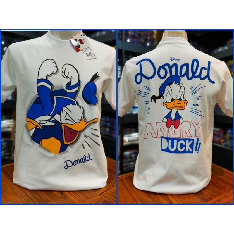 เสื้อยืด ลาย Donald Duck ลิขสิทธิ์แท้💯 สีขาว (MKX-002)