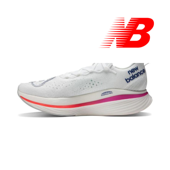 New Balance NB FuelCell SC Elite v3 Non-slip wear-resistant low-top running shoes White Silver Pink รุ่นล่าสุด . ของแท้