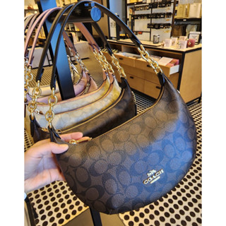 พร้อมส่ง แท้ 🇺🇸 100% New PAYTON HOBO IN SIGNATURE CANVAS (COACH CE620) GOLD/BROWN BLACK