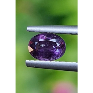 พลอย เพอเพิล แซฟไฟร์ สีม่วง Purple Sapphire ดิบ Unheated 0.63 กะรัต (Cts.)