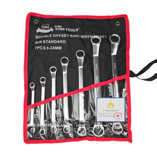 EURO KING TOOLS ชุดแหวนข้าง 7 ชิ้น ชุดประแจรวม ประแจ 2 แหวนข้าง และแหวนคู่ เครื่องมือช่าง