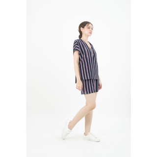 QueenCows ชุดเซ็ตให้นม Thea Cotton Set (Navy)