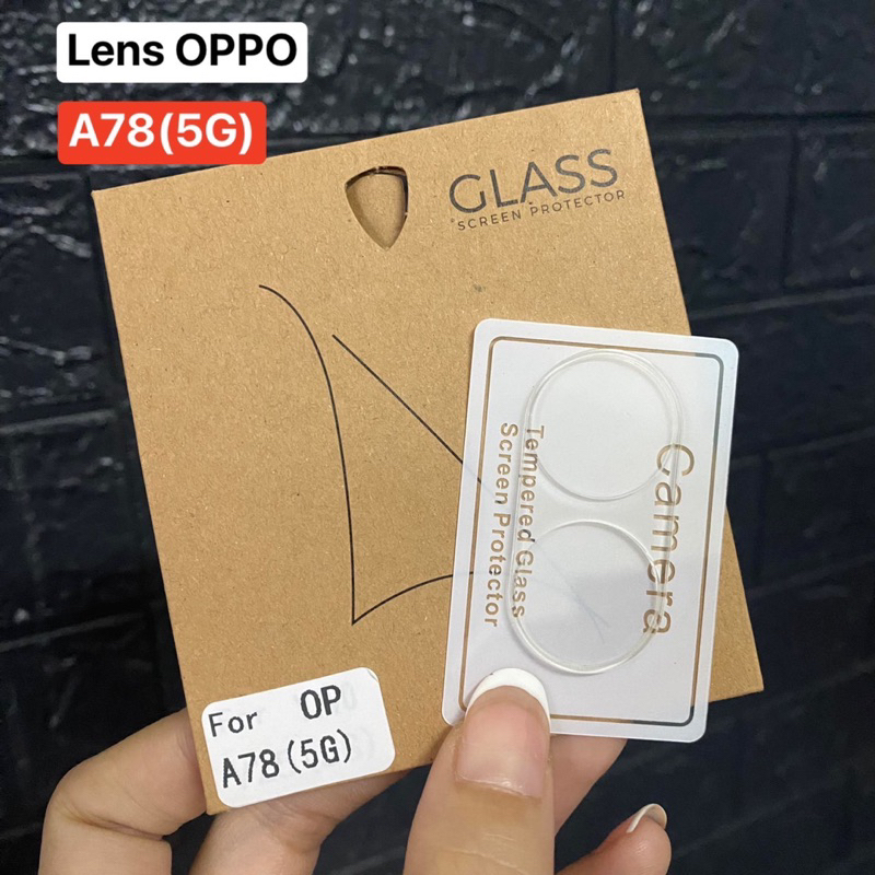 พร้อมส่งในไทย ฟิล์มกระจกเลนส์กล้อง (เเบบใส) 3D สำหรับรุ่น OPPO A78(5G)ฟิล์มกระจะติดเลนส์มือ