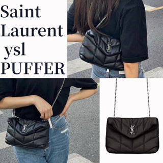 แซงต์โลรองต์  Saint Laurent  ysl  PUFFER กระเป๋าถือหนังแกะ/กระเป๋าผู้หญิง/กระเป๋าสะพาย/กระเป๋าโซ่/เล็ก/น่ารัก/พร้อมส่ง