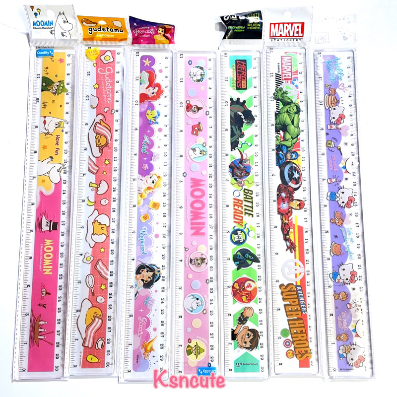 ไม้บรรทัดพลาสติก 30cm หน้ากว้างหนา (ลิขสิทธิ์แท้) sanrio mymelody cinnamoroll
