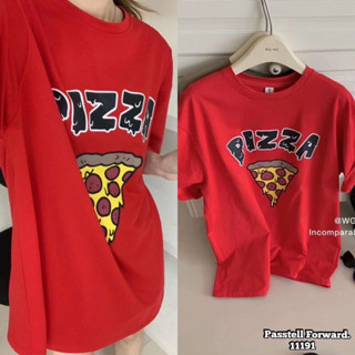 🇰🇷New🇰🇷  Korea pizza tshirt เสื้อยืดสกรีนลายpizza ลายน่ารักมากกก สีสันสดใส สวยทั้ง2สีเลยค้าาาา ตัวนี้ควรมีค่าผ้าดีเต็ม10