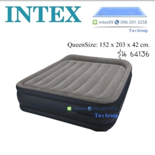 ที่นอนปั๊มลมในตัว Intex 64136