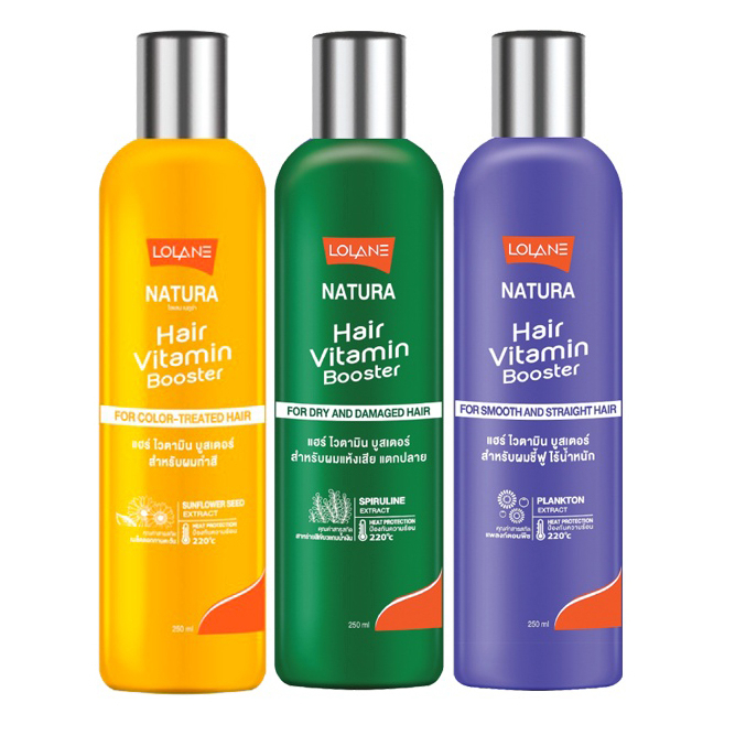 Lolane Natura Hair vitamin Booster โลแลน เนทูร่าแฮร์ ไวตามิน 250 มล. ครีมบำรุงผม ผมแห้งเสีย แตกปลาย