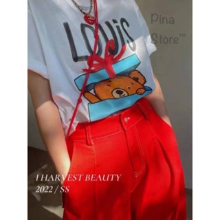 เสื้อยืดคอกลมแขนสั้นผ้ายืดเด้งพรีเมี่ยมเนื้อดี