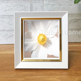 กรอบรูปสีเหลี่ยมจัตุรัส ขนาด 12x12”, 10”x10”,8”x8” ,7x7", 6”x6” , 5”x5” , 4”x4” **พร้อมกระจก +ขาตั้ง +หูแขวนผนัง **
