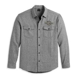 เสื้อเชิ้ตผู้ชายแขนยาวลิขสิทธิ์แท้จาก Harley Davidson 96377-23VM