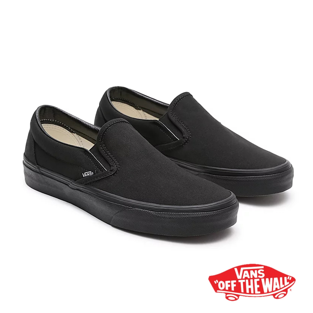 [ลด30% เก็บโค้ด 2509FASHDD] VANS Classic Slip-on - Black/Black รองเท้า แวนส์ สลิปออน ทรงสวม ได้ทั้งชายและหญิง