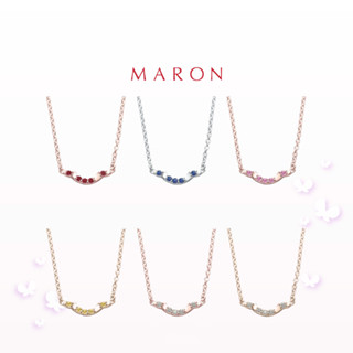 MARON - Happy Smile Necklace สร้อยคอเงินแท้ ฝังพลอยแท้