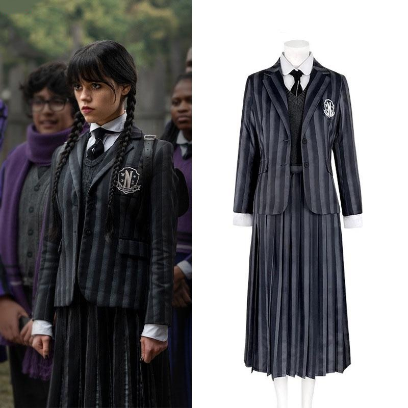 ชุดWednesday Addams family ชุดเว้นท์เดย์ ครอบครัวอาดัมส์ อาดัมส์แฟมิลี่ ธิงค์ cp29.1/cp29.3/ac16.4/cp85/cp6.1