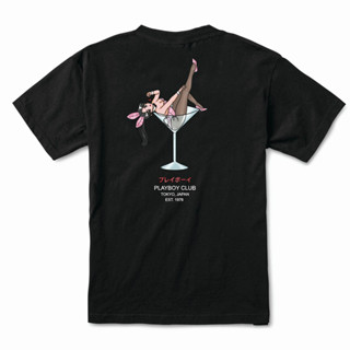 เสื้อยืด Playboy Tokyo Bunny Cherry Martini เสื้อผ้าคู่รักชายหญิง