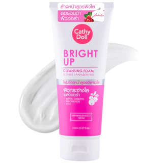 cathy doll acne oil control foam แอคเน่ออยล์คอนโทรลคลีนซิ่งโฟมหรือbright up เคที่ดอลล์ ไบรท์อัพคลีนซิ่งโฟม 150ml.(1หลอด)