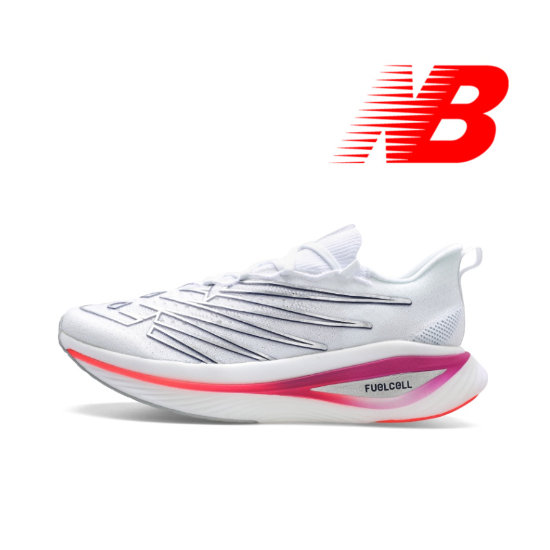 New Balance NB FuelCell SuperComp Elite v3 Non-slip wear-resistant low-top running shoes Women's white silver pink