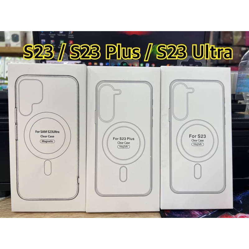 เคสแม่เหล็กชาจน์ไร้สายกันกระแทก magnatic casสำหรับ Samsung S23 S23 plus S23 ultra S22 S22 plus S22 ultra S24 S24 ultra