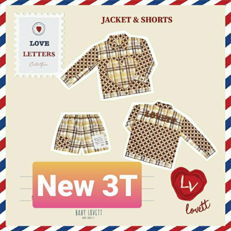 BabyLovett Jacket 3T New -Love Letters ของใหม่ พร้อมส่ง