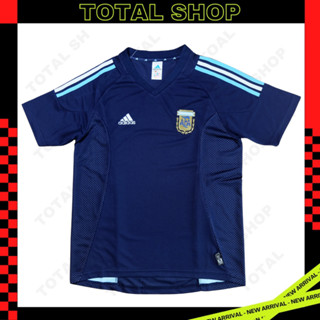 Argentina 2002 Away World Cup Vintage Jersey เสื้อบอลทีมชาติอาร์เจนตินาย้อนยุค เสื้ออาร์เจนติน่า2002