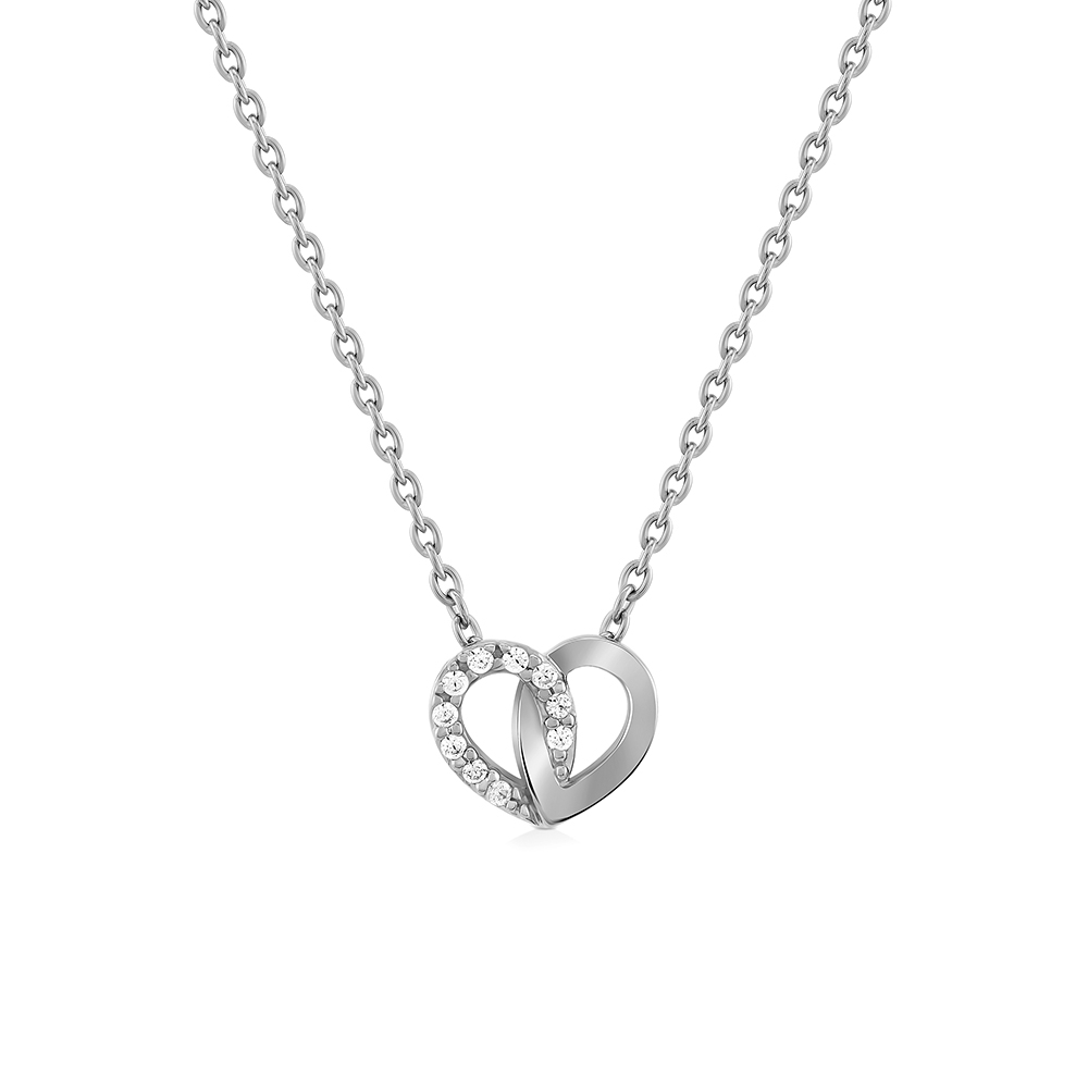 Jewellista قلادة فضة 925 بقلب Cherlyn وزركون — صورة 4