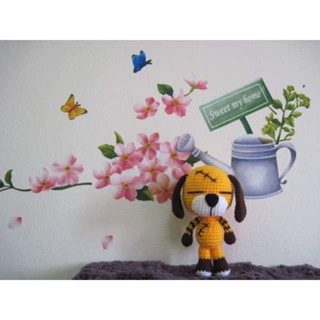ตุ๊กตาถักโครเชต์น้องหมาขี้เซา ขนาด 5 นิ้ว