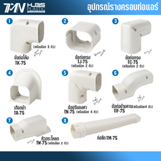 อุปกรณ์แอร์ รางแอร์ อะไหล่ข้อต่อ อุปกรณ์รางครอบท่อแอร์ ท่อครอบ ทนทาน สินค้าคุณภาพ