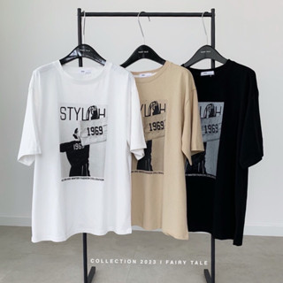 NEW :: Stylish Tee  มาเพิ่มรอบ 2 เสื้อยืดทรงoversize พิมพ์ลายอย่างดี ผ้าดี นิ่มใส่สบาย งานนำเข้า 💯 ใส่สวย