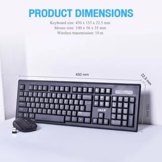 🚀ส่งเร็ว🚀NEWมาใหม่🔥Okerชุดคีย์บอร์ด+เมาส์ไร้สาย DOMINATOR 2.4GHZ Wireless COMBO รุ่นOk0erKM-880